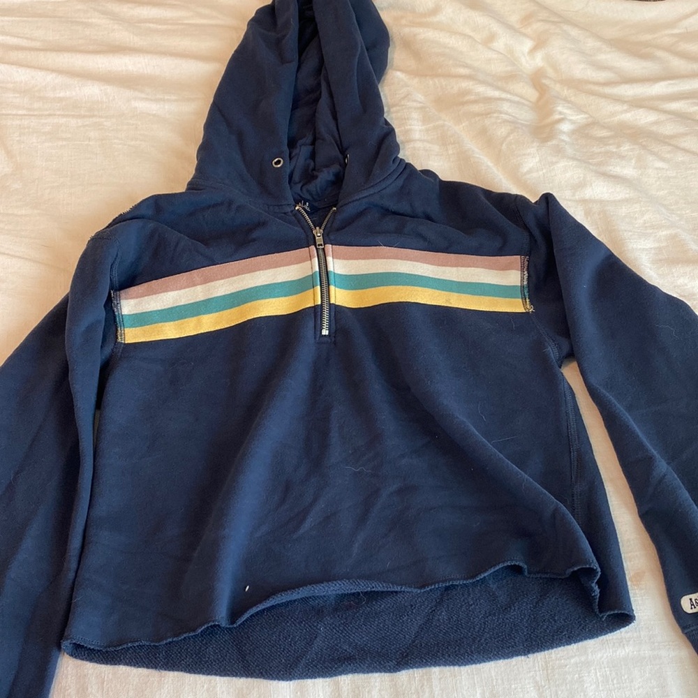 Abercrombie&Fitch cropped hoodie-navy
